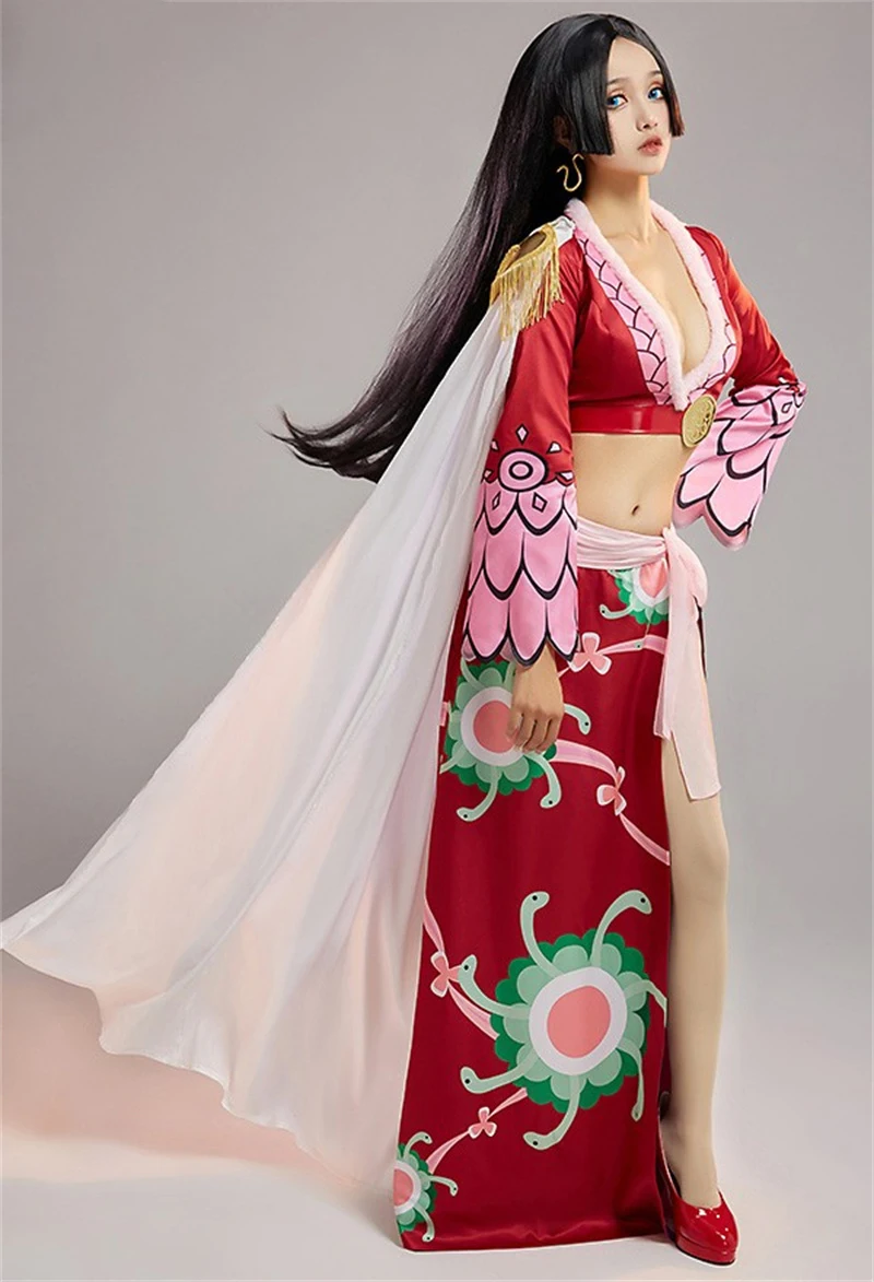One Piece: Boa Hancock | Red Dress Cosplay Costume 29 One Piece Boa Hancock Red Dress Cosplay Costume