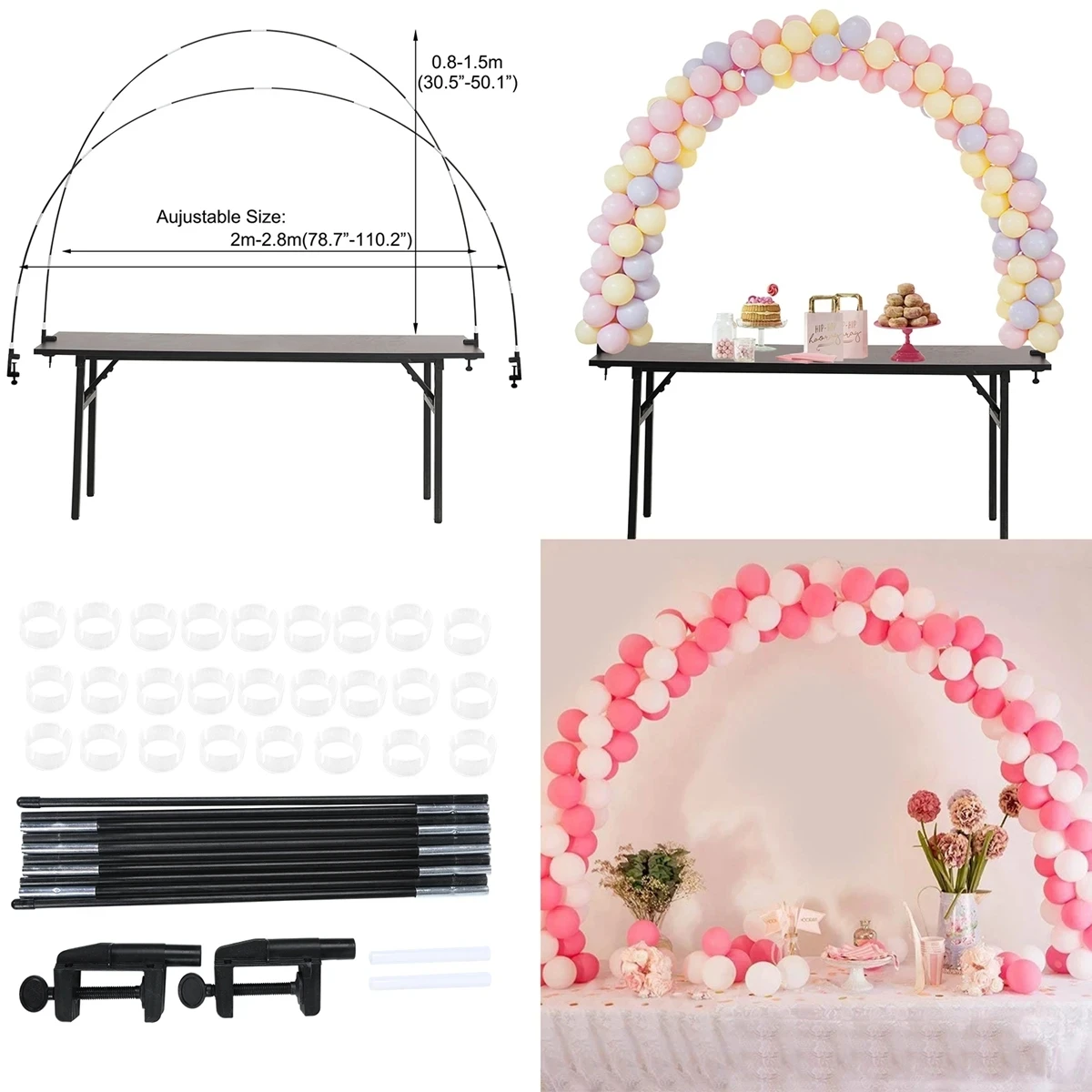 Łuk balonowy zestawy ramka dekoracja urodzinowa urodziny dla dzieci łuk balon stojak przybory dla niemowląt podtrzymujący - AliExpress 15