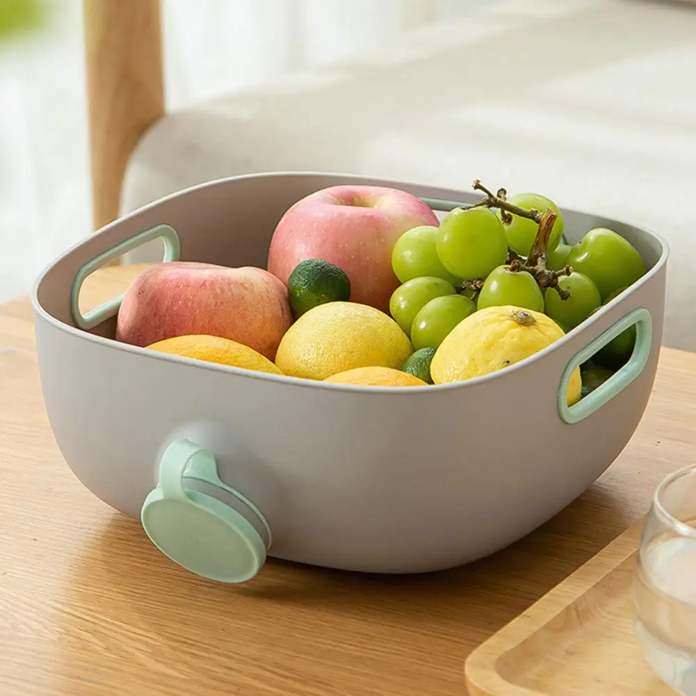 

Multi-purpose Food Strainer for Particles Efficient Drain Basket with Hollow Handle Capacity Kitchen for Washing for Fruits