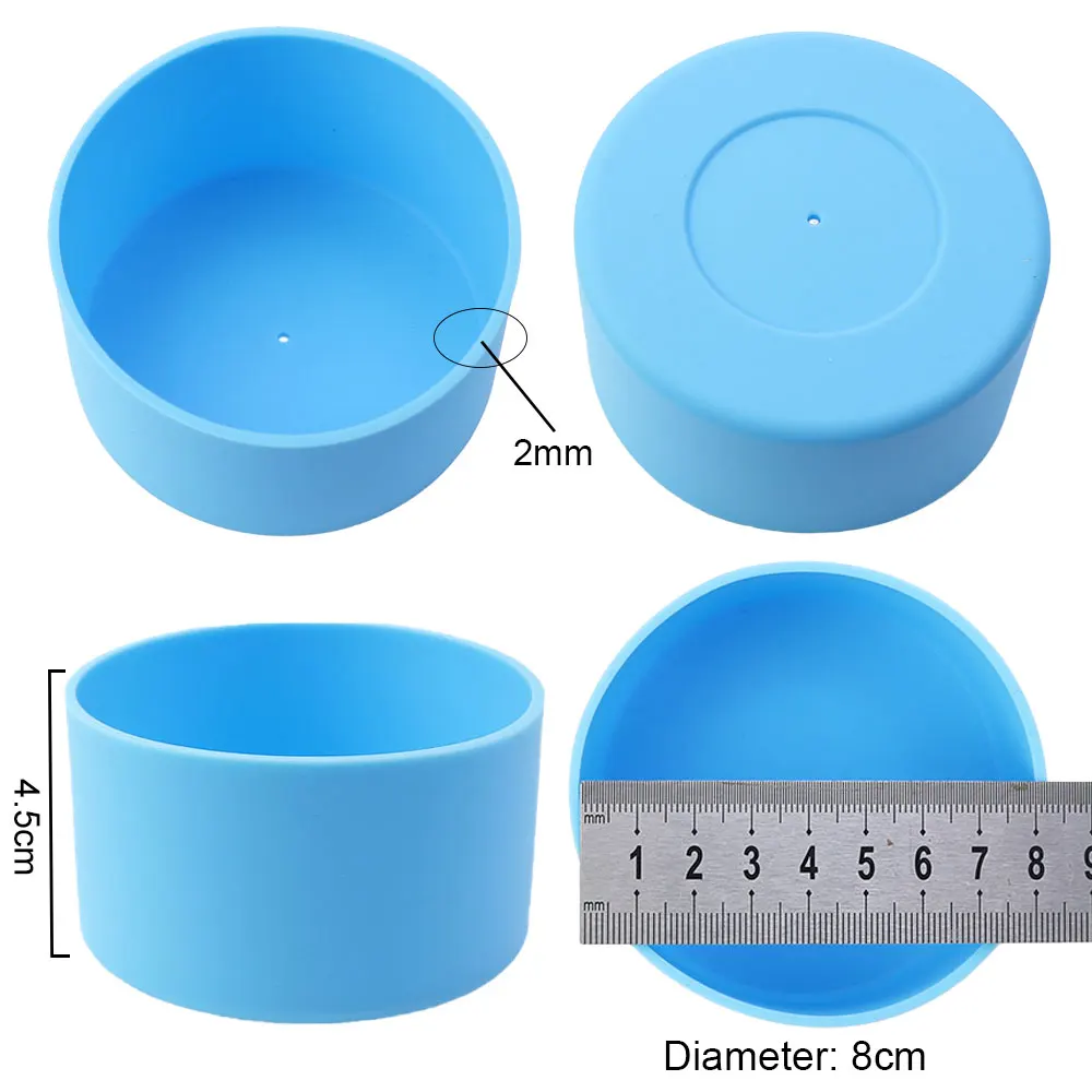 17 farben 8,0 CM Silikon Tasse Unten Schutzhülle Tasse Halter 80 MM Tasse Basis Schutzhülle Anti Slip Tasse untere Abdeckung – Detail 4