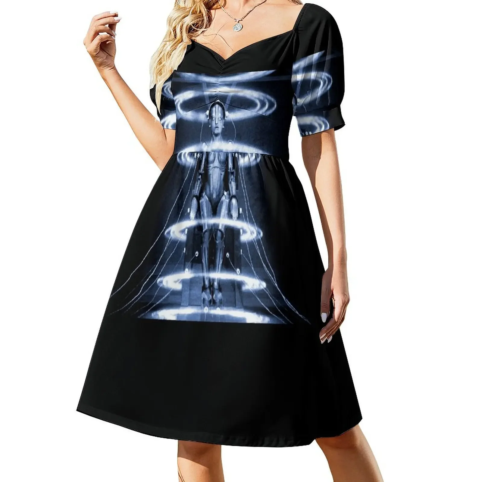 thumbnail image 1 of Metrópolis (1927) Vestido sin mangas Vestidos de verano para mujer Vestidos de mujer Vestidos de verano para mujer para ocasiones especiales Vestido, 1 of 7