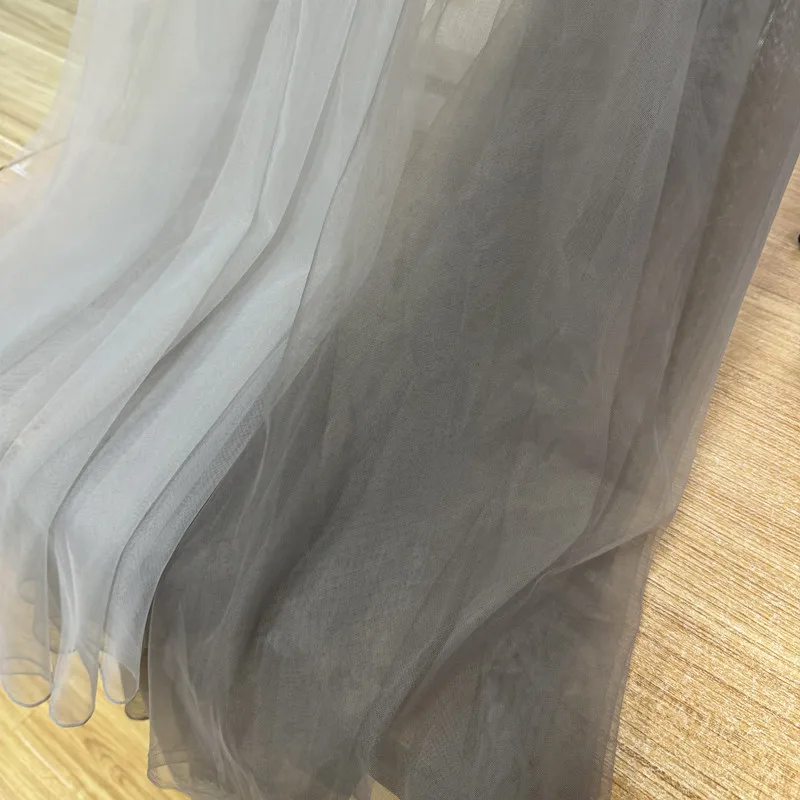 Elegant Grey Silver Soft Tulle Fabric for Wedding and Home Décor Projects