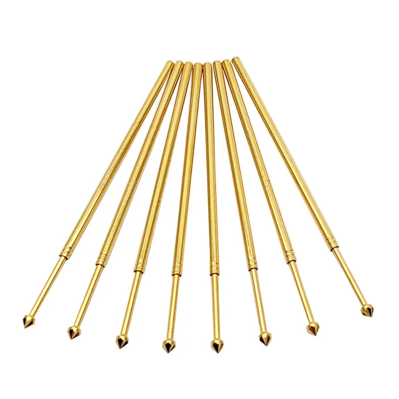 100pcs p75 d3 gold plated spring test probe p75 d length 16 5mm round head dia 1 5mm pin for detection test tool 50/100PCS INGUN Probe GKS100 217 170 A2000/A3000 Diamond Head 1.7mm Spring Spring Test Pin PCB Probe