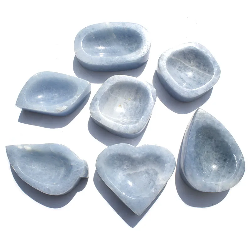 

1 Kg Natural Blue Celestite Stone Bowl For Home Decor