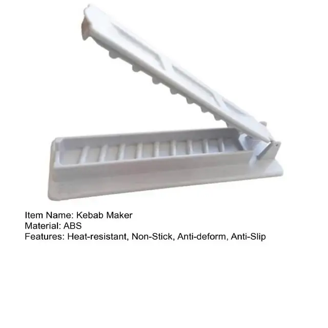 Kebab Készítő Hőálló Nem Tapadó Sajtó-Anti-Deform Megnyitható Grill Élelmiszer-Minőségű Bpa Ingyenes Kézi Kabob Nyárs - Image 5