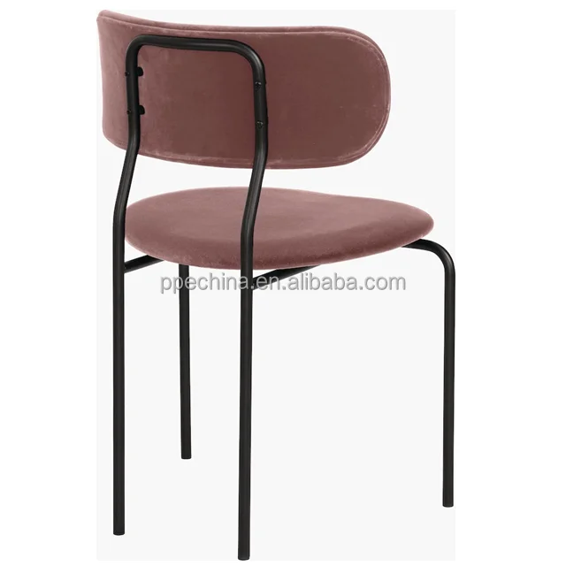 Hot Sale Modern Luxury Chair For Dining Table Steel Fabric Classic Minimalist Style Coffee Chair