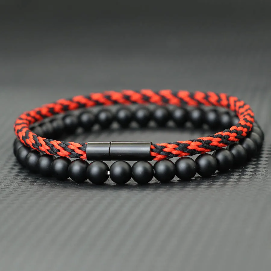 Men Ethnic Rope Bracelet Set 3mm