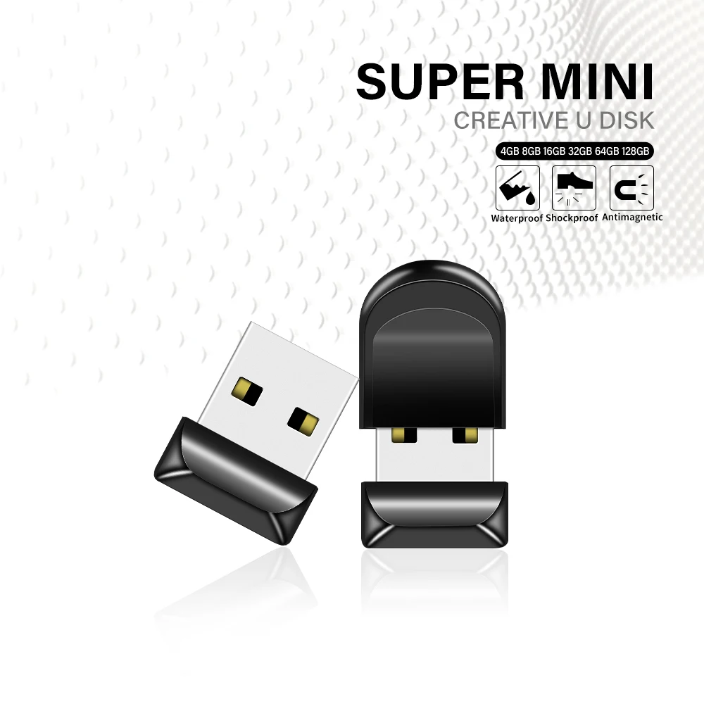 Super Mini USB Flash Drive 128GB 64GB 32GB U Disk 2.0 16GB 8GB 4GB ...