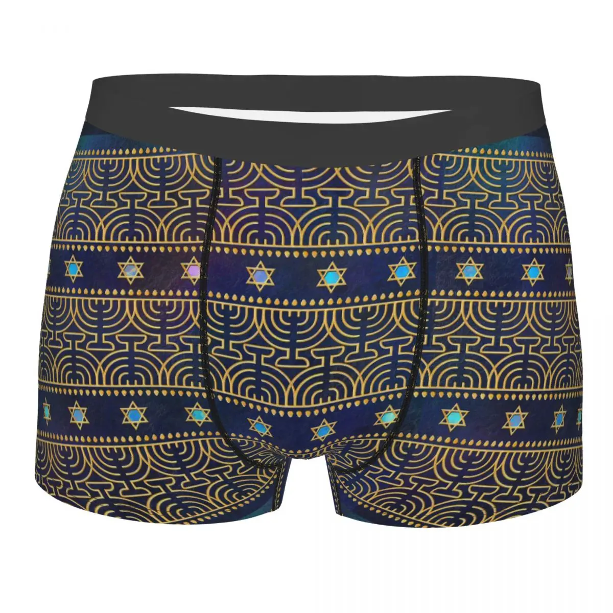 Hanukkah Pattern Man's Underpants, Highly Breathable printing High Quality Birthday Gifts