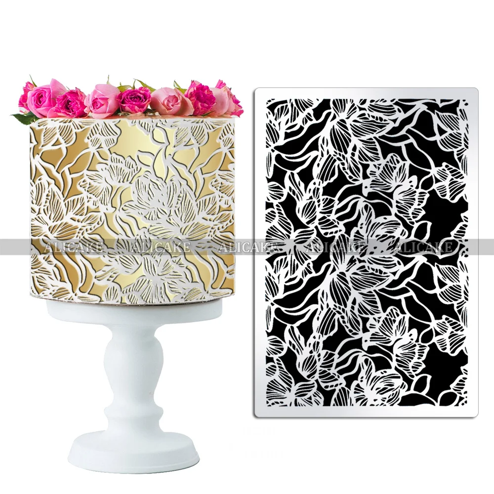 Stencil Per Decorazione Torte 8 Pezzi - Modelli Pizzo Per Torte, Mousse, Cioccolato, Riutilizzabili