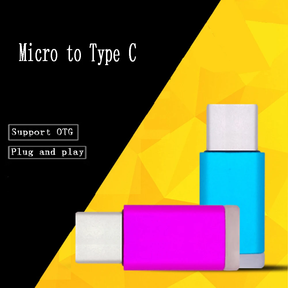 

100PCS OTG For Android Micro To Type-c USB Type C Converter Aluminum Adapter Universal Mobile Phone Data Line Charging Converter