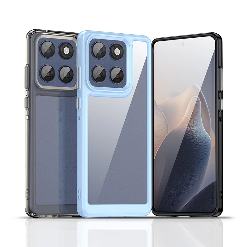 Transparent Colorful TPU Protective Phone Case Cover