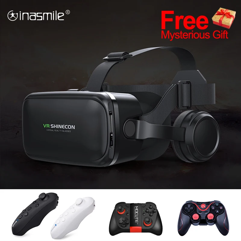 Virtual Reality 3D VR Headset Smart Glasses Helmet for Smartphone Smart Mobile  Phone 6 Inches Lenses Binoculars with Controllers| | - AliExpress