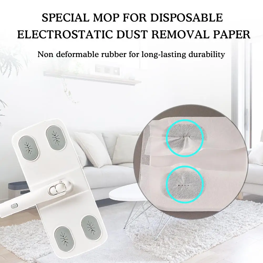 

360 Degree Rotation Aluminum Alloy Mop Portable Mop Free Washing Microfiber Replacement Tool Hand Cleaning Pad K0K2