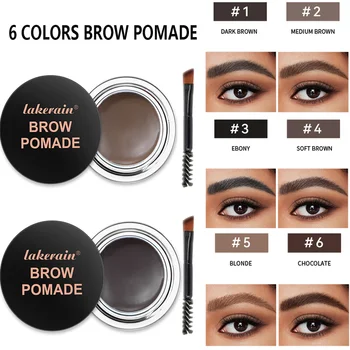 Long-lasting Eyebrow Enhancers Makeup 6 Colors Waterproof 3D Natural Eye Brow Pomade Eyebrow Gel With Brush Professional Makeup