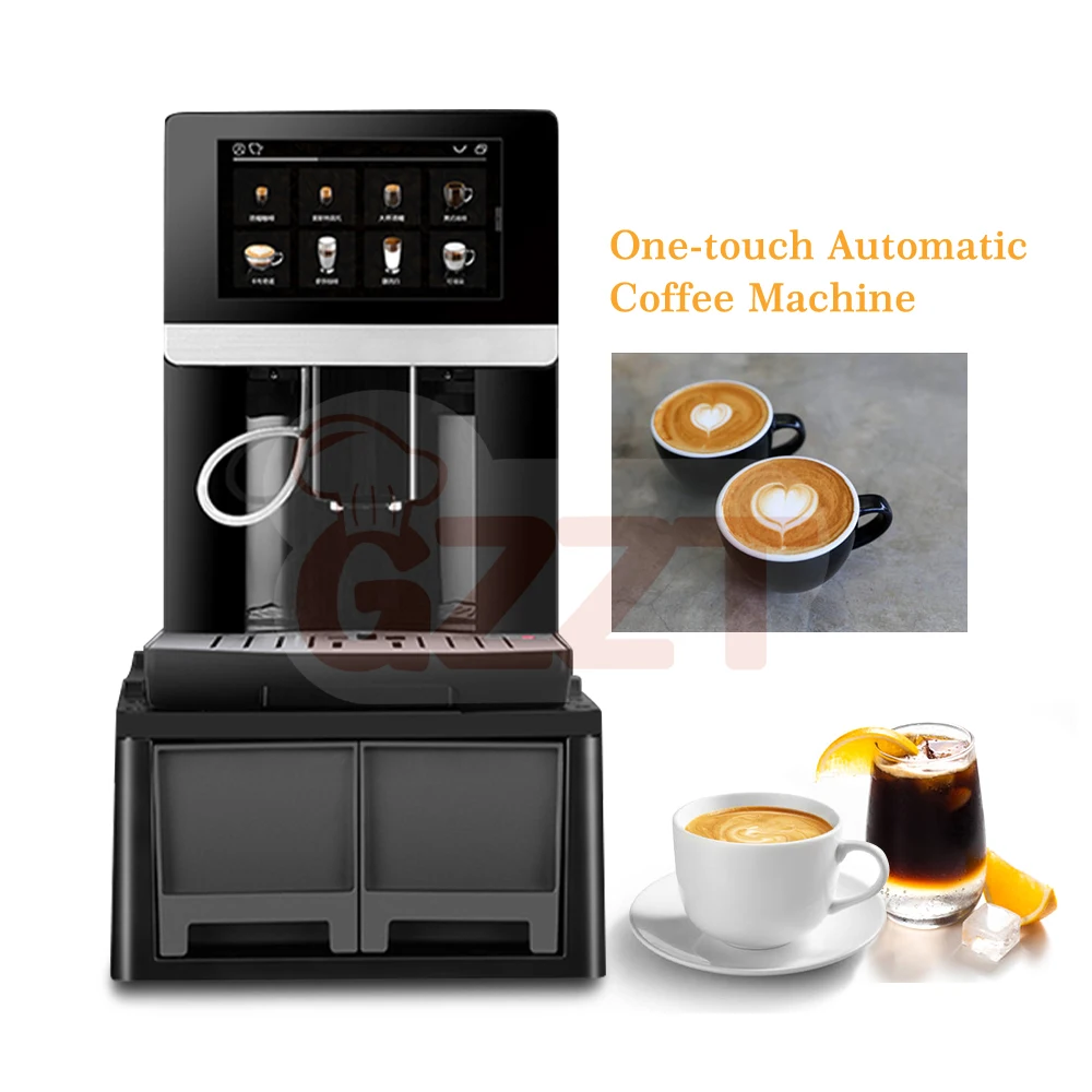 GZZT One-Button Full Automatic Coffee Machine 19Bar ULKA Pump Double Boiler  One-touch Custom Fancy Coffee Maker 110-220V/50-60Hz