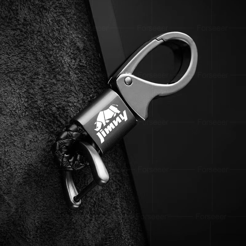 1Pcs Car metal keychain braided rope Keyring pendant For Suzuki