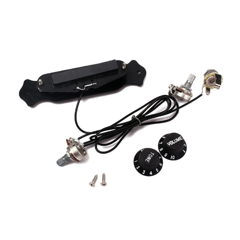 

Soundhole Prewired Active Pickup 4 String For Cigar Box Guitar Parts Accessories E56D