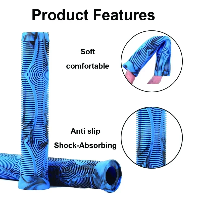 Rubber Mtb Bike Grip Bicycle Handle Bar Cuffs Cover Anti-slip Tricycle Skateboar