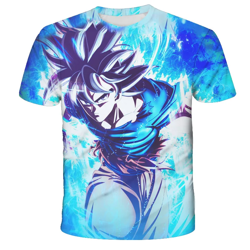 Japnan Anime Dragon Ball Z Top Kids Boy Print Short Sleeve O Neck T-shirt Tees Boys' Casual Clothes Tops Children Soft T-shirts 4