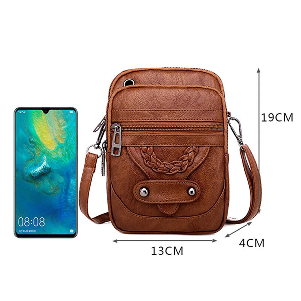 thumbnail image 2 of PU Leather Crossbody Phone Bag For Women & Men - Small Shoulder Purse, Adjustable Strap, Lightweight, Holds Phone, Cards, Keys 2 of 11