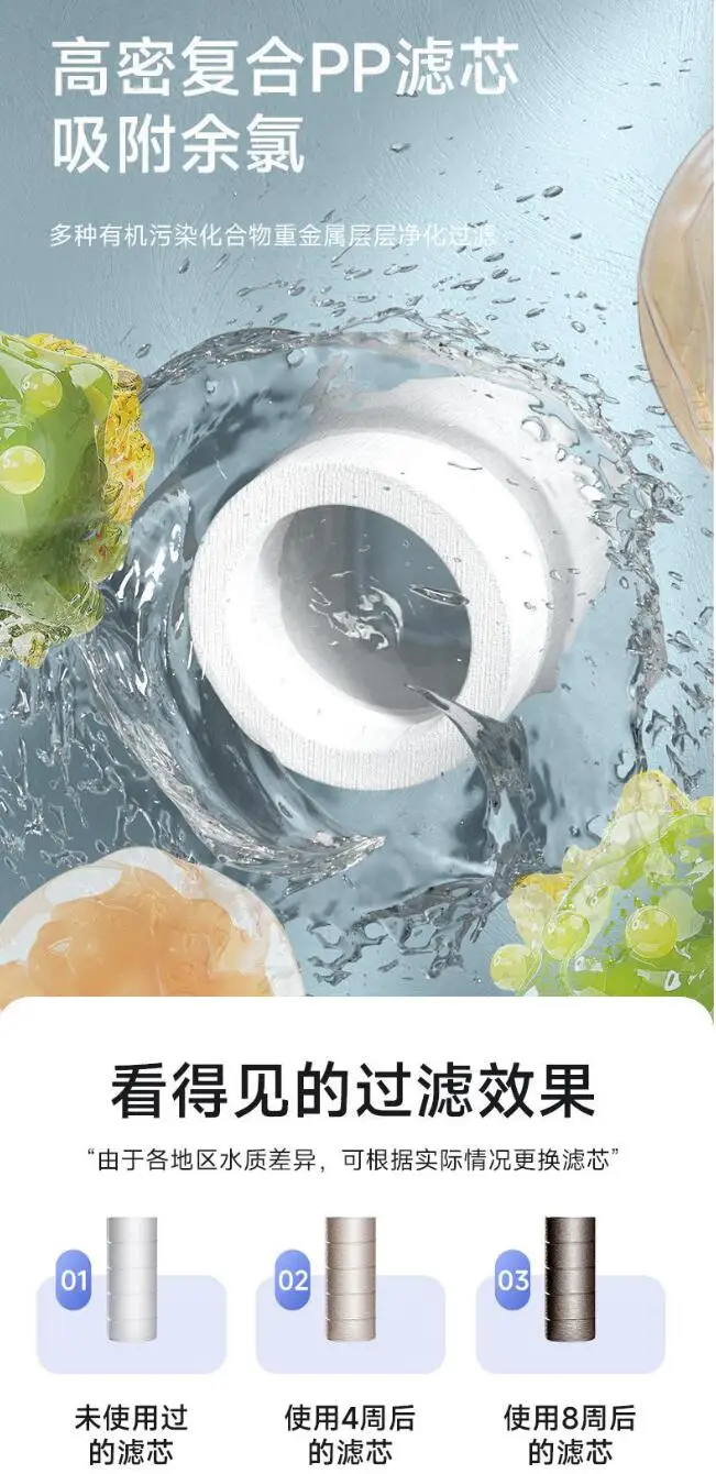 High Pressure Multi-Function Shower Head with Water-Saving Stop Function and Built-In Filter