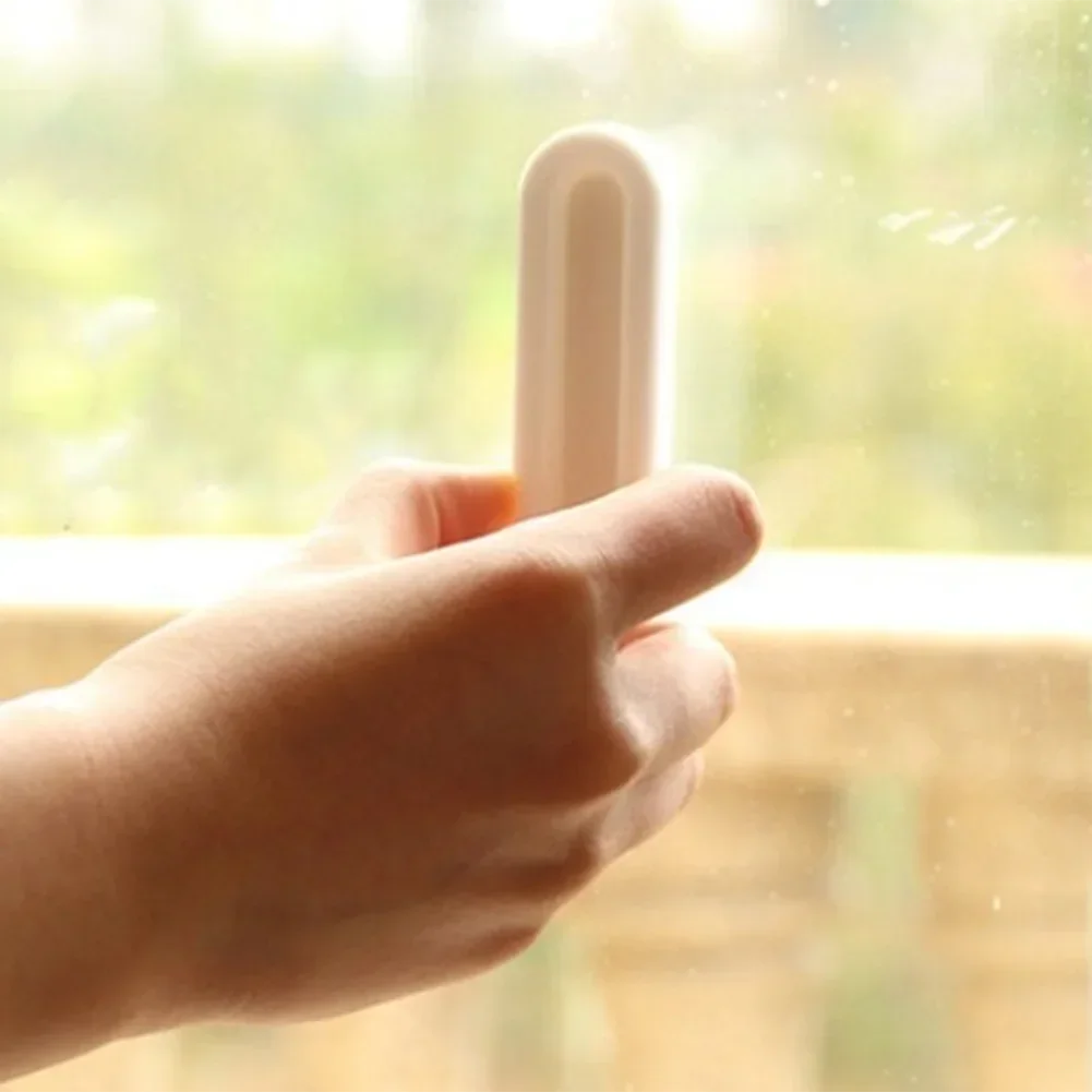 Door Handles Cabinet Handles 4pcs Door Handle Self-Adhesive Door Handle Cabinet Pull CasementDrawer Wardrobe Sliding White Plastic Home Furniture Part