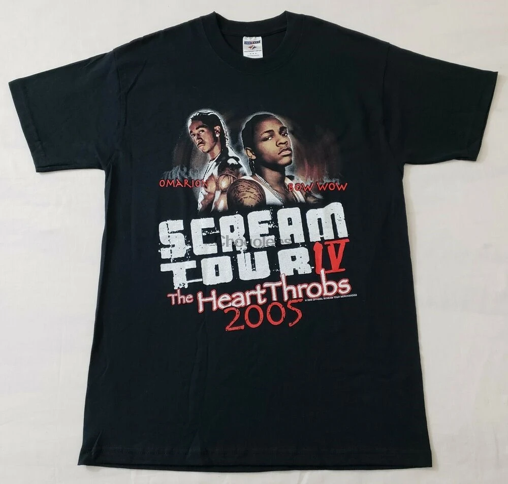 Vintage Bow Wow x Omarion Scream Tour T-Shirt Sz Medium Rap Tee Hip Hop |