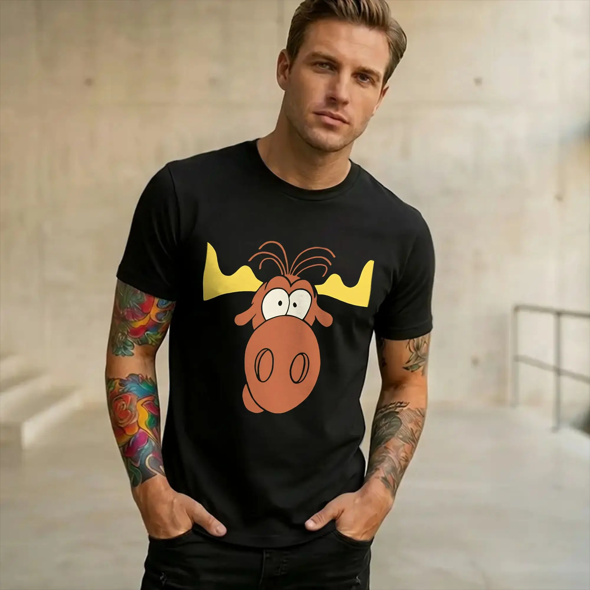 Herren Damen 1993 Taco Bell X Rockys Bullwinkles T-Shirt 100% Baumwolle Neuankömmling T-Shirt Oberteil Kleidung