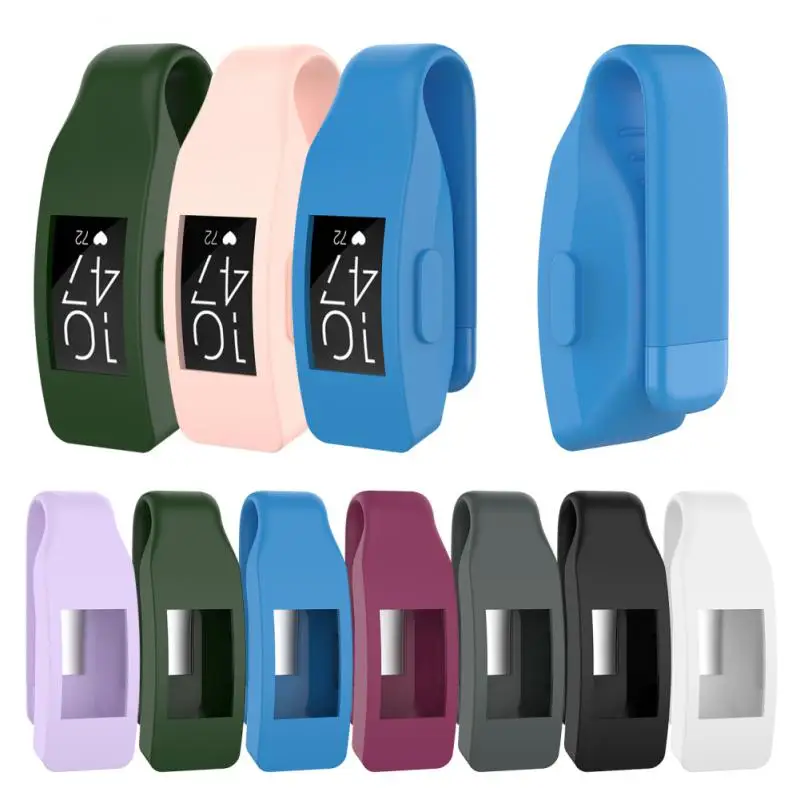 

New Universal Steel Clip Protective Holder Silicone Protective Case Clip For Fitbit Inspire/Inspire HR Watch Accessories Case