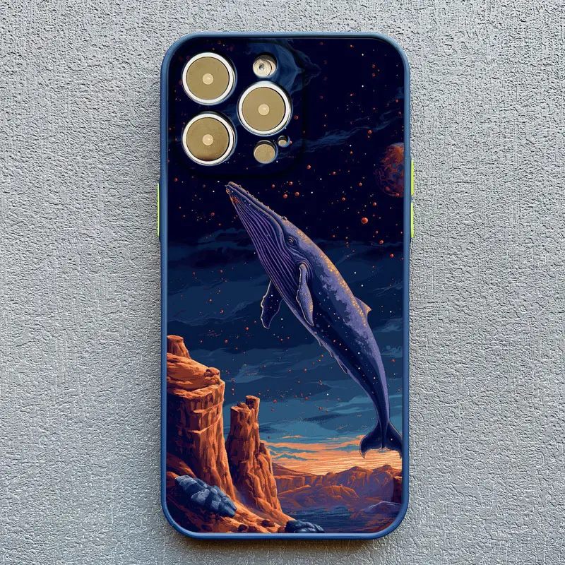 Space Ocean Whale Shark Shockproof Phone Case