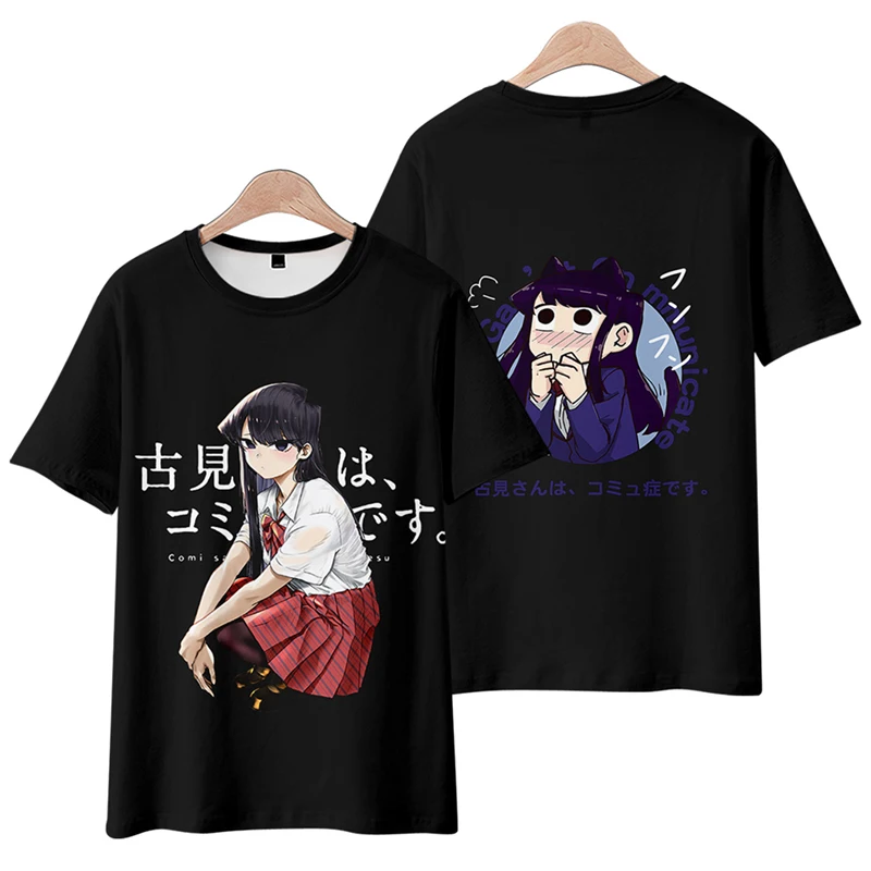 

2023 футболка для мальчиков и девочек с аниме Komi Can't Communicate Komi San Wa Comyushou Desu 3D футболка для женщин и мужчин с коротким рукавом на лето