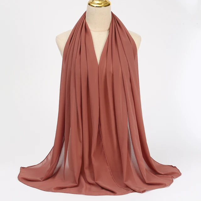 Foulard Hijab en mousseline de soie pour Femme, voile musulman ramadan ,hijab femme musulman,foulard musulmane pour femme, foulard mousseline en Jersey doux de haute qualité hijab islam voile femme musulman,70*180cm