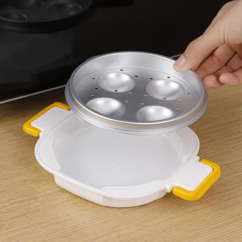 4 Eggs Boiler Microwave Eggs Poacher Cooker Maker for Poached Cooker Microwave