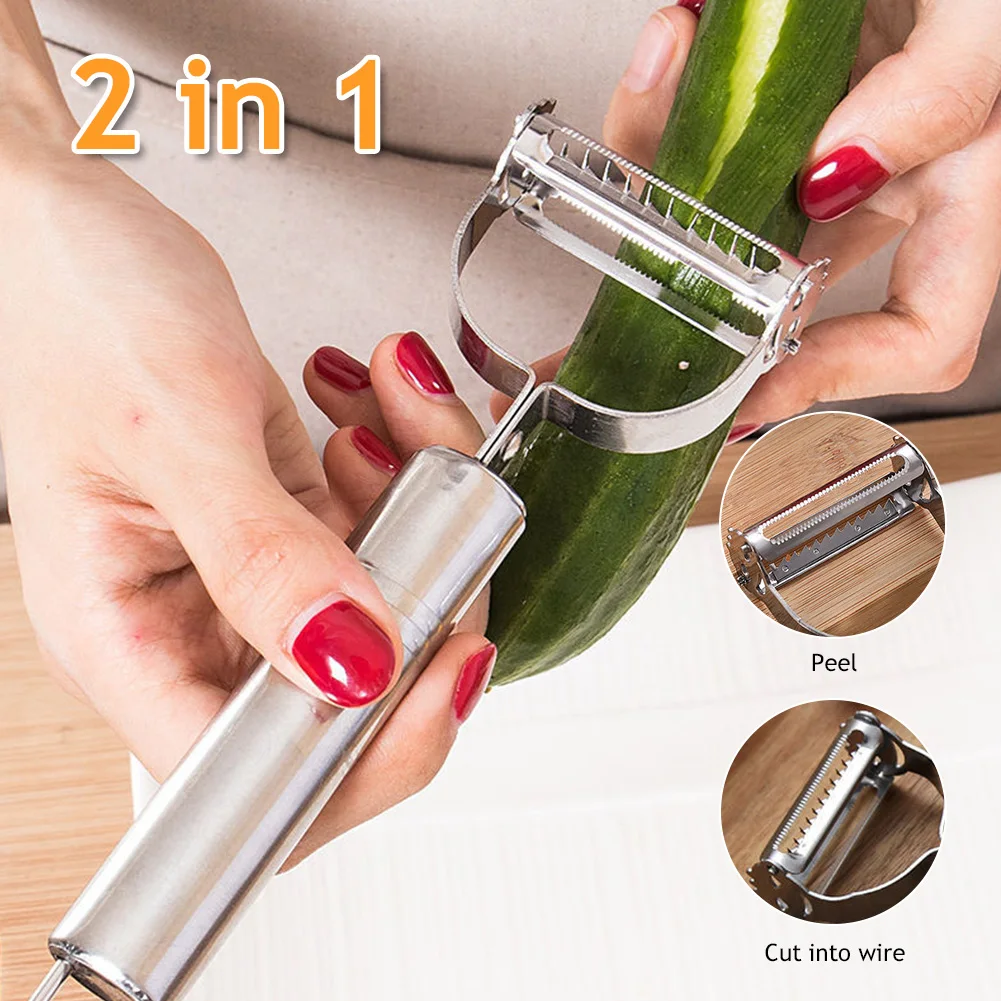 1 Pc Stainless Steel Carrot Potato Fruit Vegetable Peeler Grater Kitchen  Tool