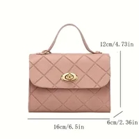 Sac à main matelassé mini pour femme, sac bandoulière de luxe à motif losanges, sac à bandoulière élégant à poignée supérieure pour usage quotidien 6