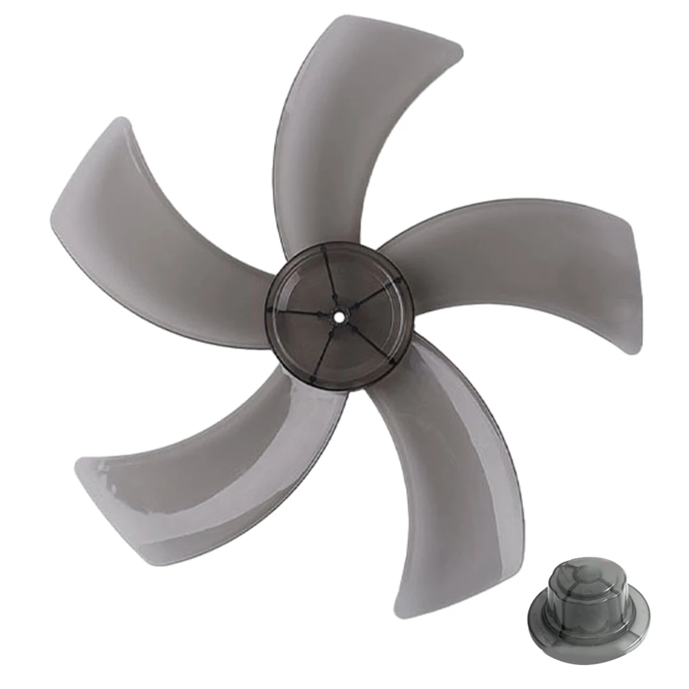 

Durable Practical Fan Blade Fan Accessories With Nut Cover 12 Inch 5 Leaves Fan Blade Low Nois Replacement Part