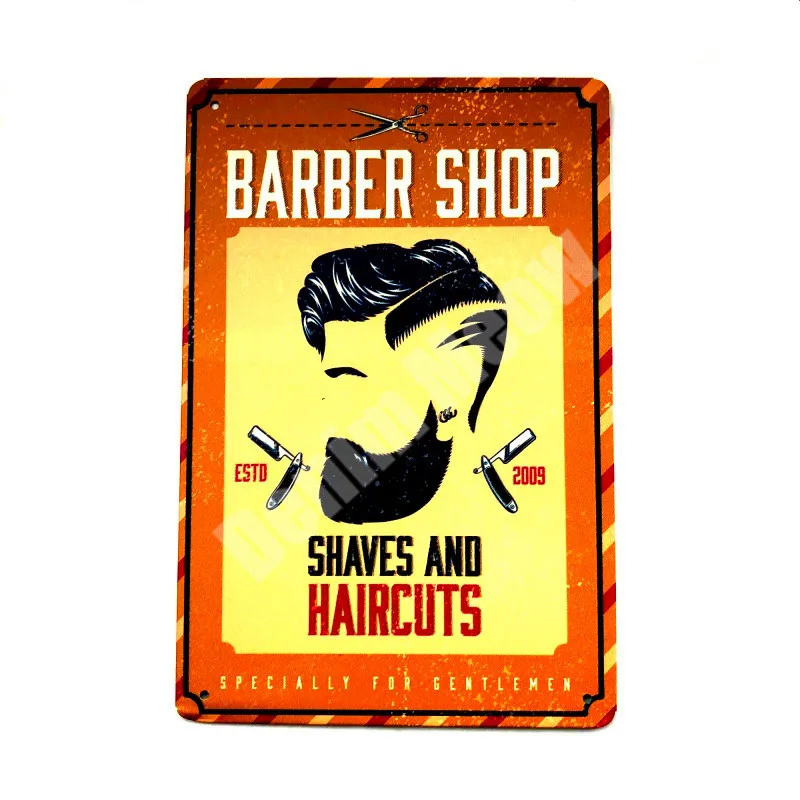 Cartel De Estaño Para Barbería, Carteles Vintage Para Pared, Letrero De Metal, Placa Decorativa Para Pared, Placa De Cocina, Accesorios De Decoración Vintage De Metal Compra Barata En