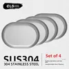 CLS&NOBANA Newset Outdoor 304 Stainless Steel Travel Portable Barbecue Camping Household Large Soup Basin Small Shallow Plate 1