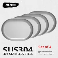 CLS&NOBANA Newset Outdoor 304 Stainless Steel Travel Portable Barbecue Camping Household Large Soup Basin Small Shallow Plate 1
