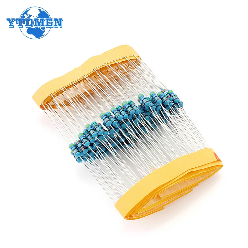 

100PCS 1/4W 1% Metal Film Resistor 0.25W Resistance 1 10 100 110 120 150 220 270 330 470 1K 2.2K 4.7K 10K 100K 470K 1M ohm