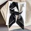 New Luxury Horse Pattern Silk Square Scarf Womens Soft Satin Hairband Neckerchief Office Hijab Headband Foulard Bag Ribbons Gift 1