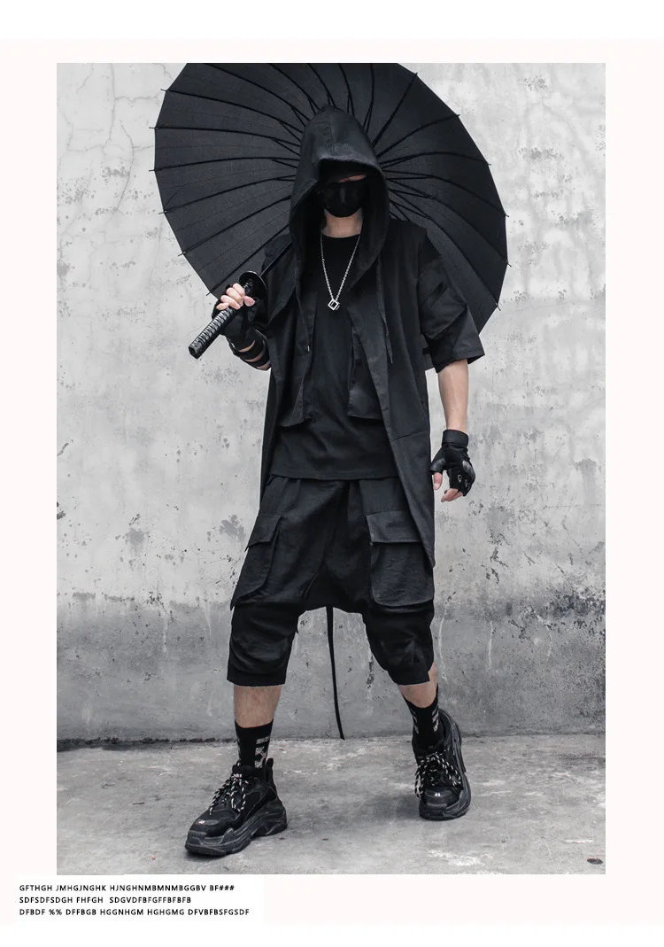 Punk Hip Hop Trench Coat 4