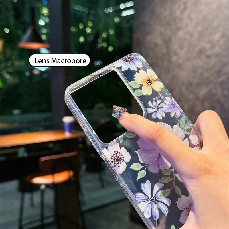 Luxury Cute Flower Phone Case - Soft Silicone Shockproof Cover