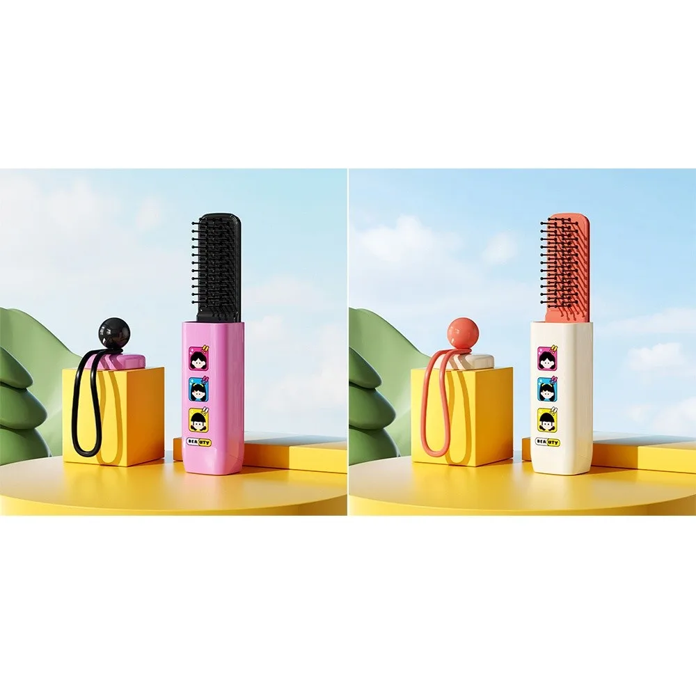 New Portable Dopamine Comb with Mirror with Lanyard Massage Comb Dopamine Airbag Combs Outdoor Use