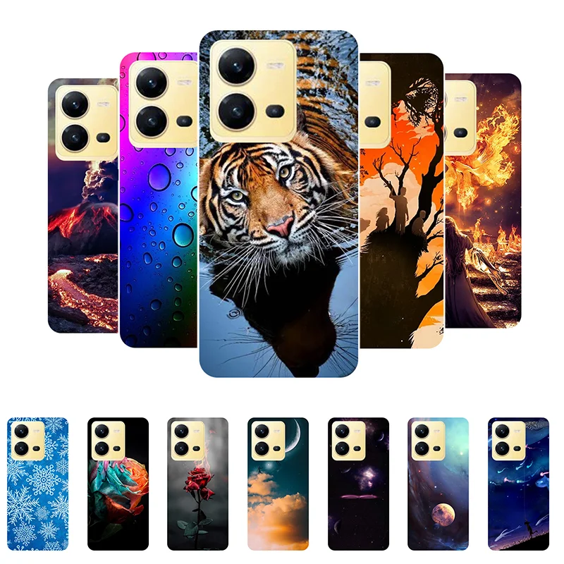 Per Vivo X80 Lite 5G Custodie Cartoon Tiger Custodie Morbide In Silicone Per Vivo X80 Lite Funda Coque X80Lite