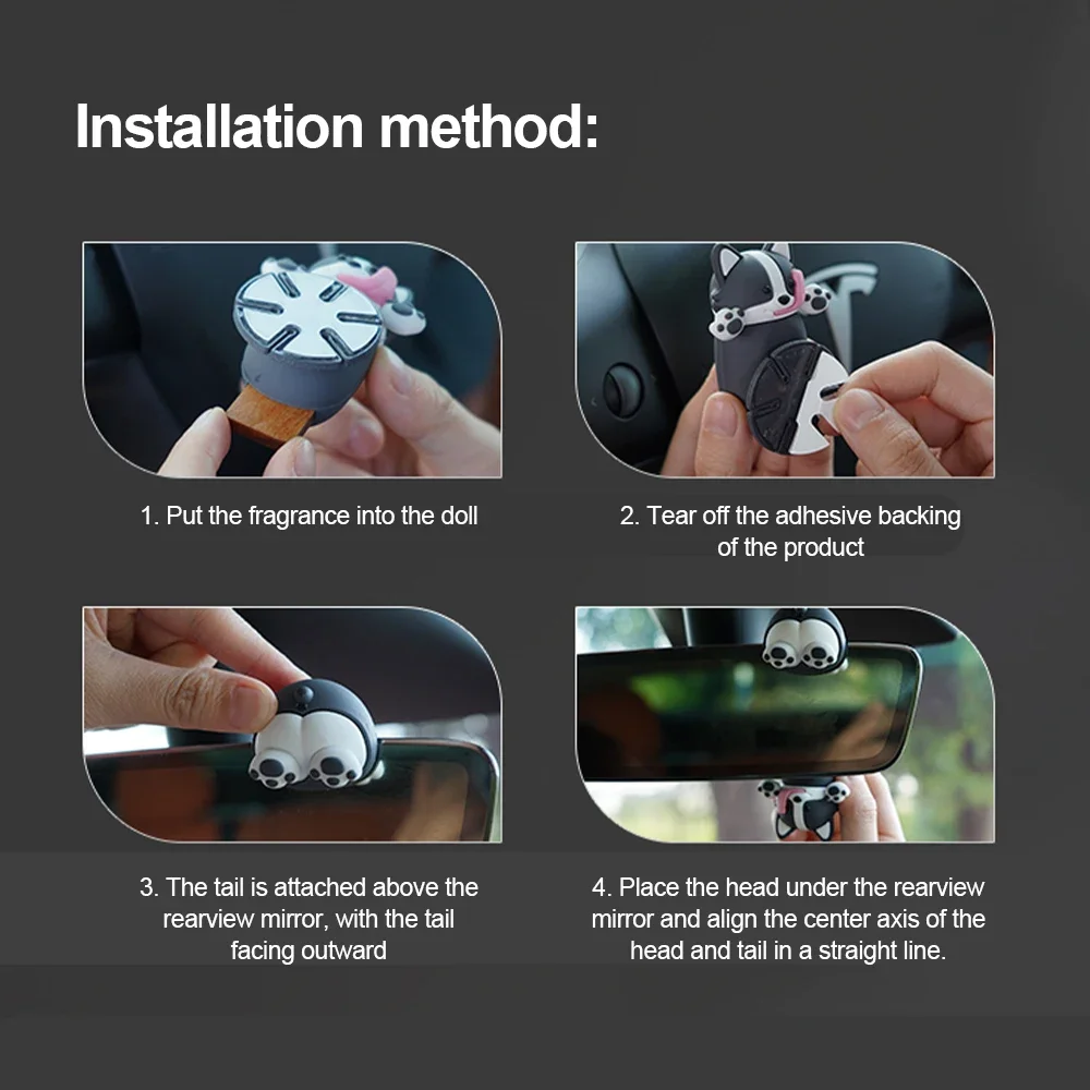 Car Pendant Swinging Dog Rearview Mirror