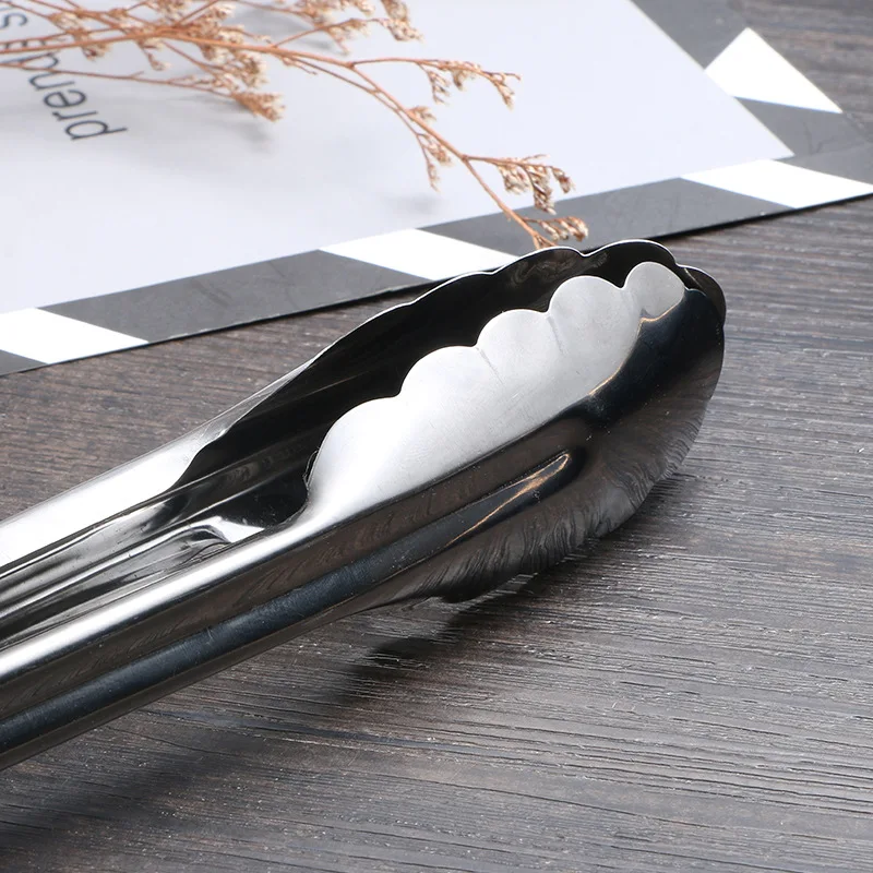 Kitchen Food Tong Stainless Steel Tool Heat Bread Salad BBQ Cooking Serving Utensil Meat Barbecue Tools Kitchen accessories food tongs