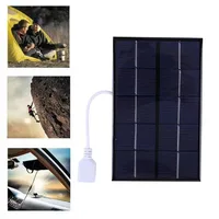 Pour divers scénarios plaque solaire USB Portable 5W 5V panneau de cellules solaires polysilicium pour téléphone Portable et ordinateur chargeur solaire 3