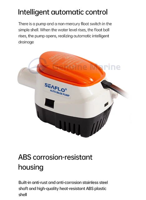 Garosa Pompe à Eau De Cale Submersible Pompe De Cale Automatique 600GPH